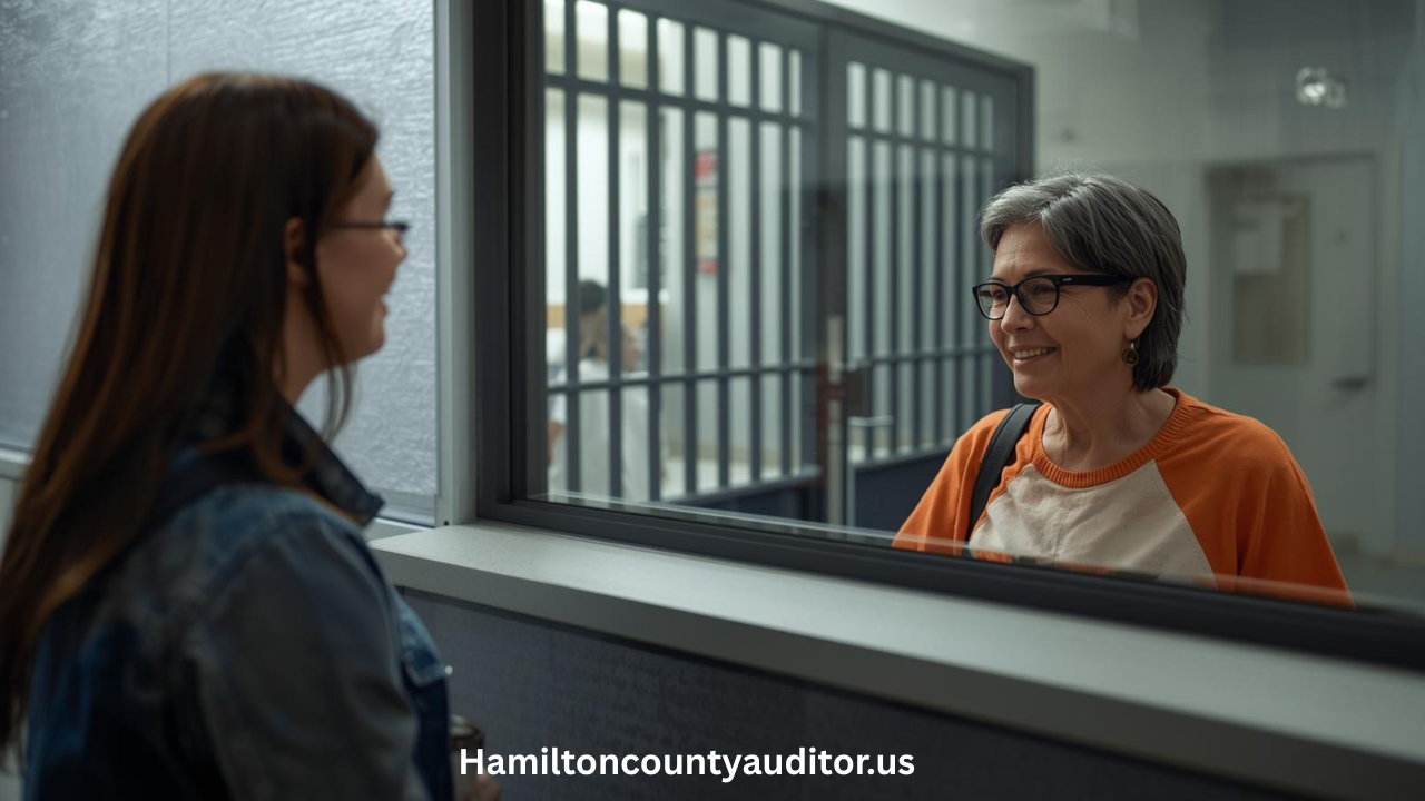 "Family member visiting an inmate at Hamilton County Jail,