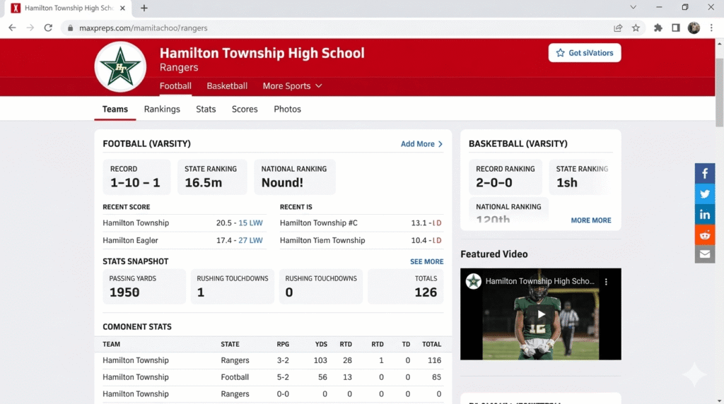 Hamilton Township High School football