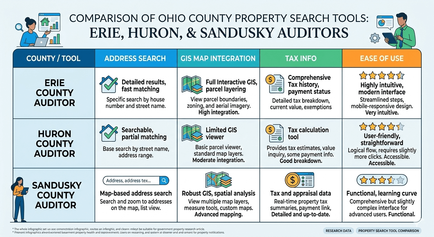 Professional infographic showing comparison of Erie County